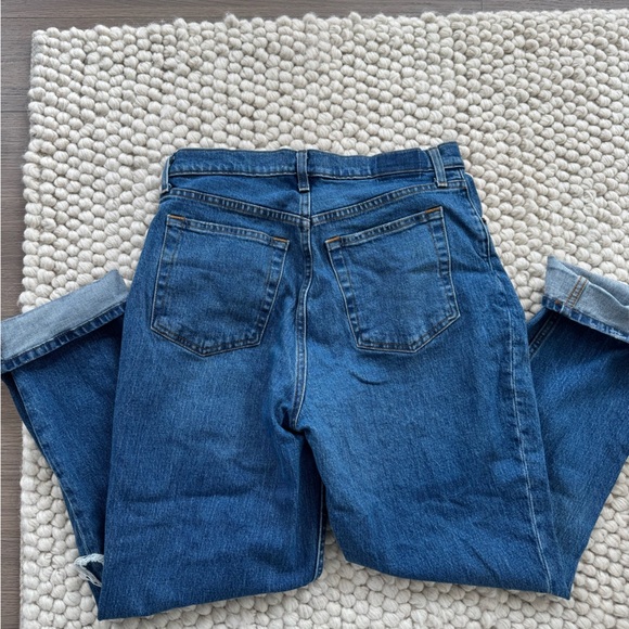 Abercrombie & Fitch Curve Love Ultra High Rise 90s Straight Jean Medium Wash - Picture 6 of 6